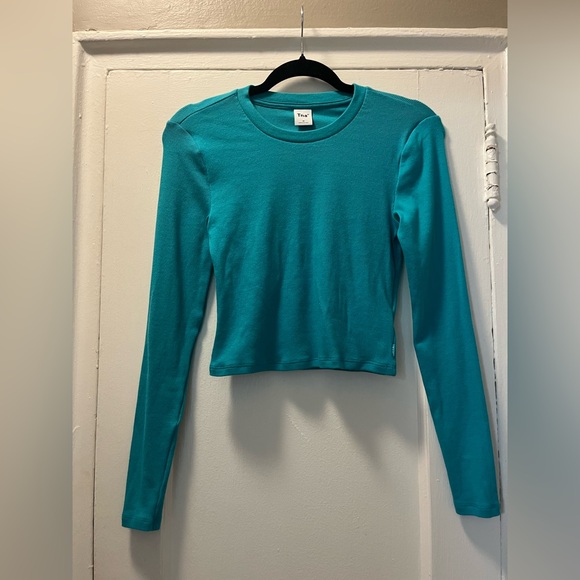 TNA Tops - Aritzia TNA long crew mock neck ribbed top